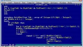 Sort demo program in Pascal programming language