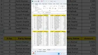 Auto Sum Multiple Table in Excel | Auto Sum | 
