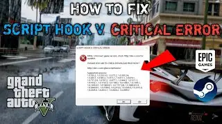 How to Fix SCRIPT HOOK V CRITICAL ERROR | SCRIPT HOOK V ERROR | GTA 5 Mods || By GT GAMING