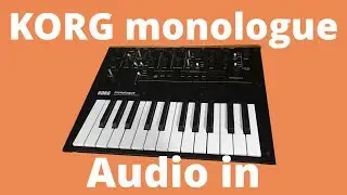 KORG monologueのAudio inにエレキギターを繋いで遊ぶ様子