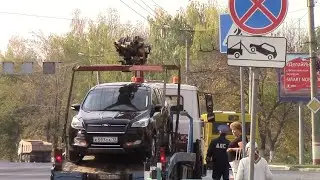 один день работы единственного в Саранске муниципального эвакуатора