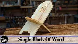 Hinged Book Stand From one Block of Wood