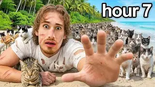 Surviving The Most Dangerous Cat Island for 24 Hours