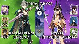 Spiral Abyss 4.1 Alhaitham Spread & Cyno Hyperbloom