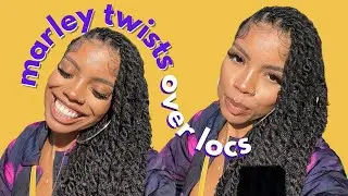 ♡ MARLEY TWISTS OVER LOCS TUTORIAL | therealcholey