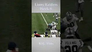 BIG Hits from Lions Raiders (Week 8) #nfl