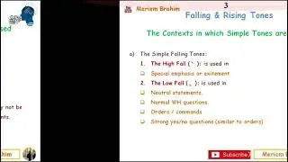 Phonetics 2nd Year| Intonation🎵 Simple Falling↘️ & Rising ↗️ Tones ✅