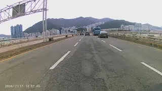 2195.구포대교(강서구에서 북구 방향) 2차로 도로 상태가 안 좋아서 구청에 보낸 영상 - WEPED SST 72V 45Ah
