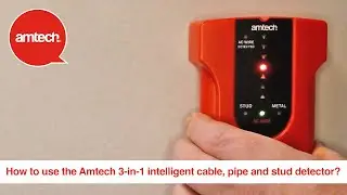 How to use the Amtech 3-in-1 intelligent cable, pipe and stud detector?