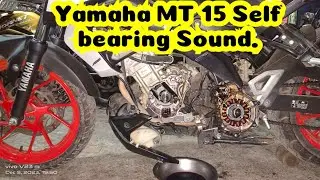 Yamaha MT 15 bs6 bike self bad noise/self bearing starting problem.Robi motor garage.