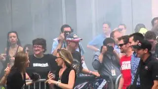 Dale Earnhardt Jr. does burnout in downtown Chicago