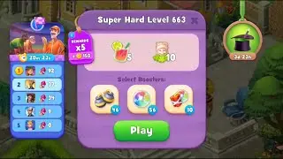 Gardenscapes Level 663 Walkthrough "No Boosters Used"