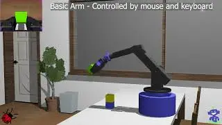 Basic Arm - Controlled by mouse and keyboard (Webots 