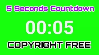5 Seconds Countdown Green Screen【Copyright Free Green Screen】- H.T.C.Creations