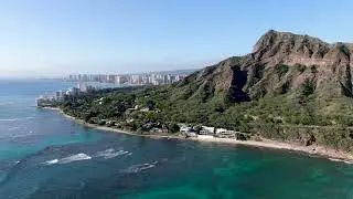 Diamond Head Crater, Side View. Honolulu, Hawaii