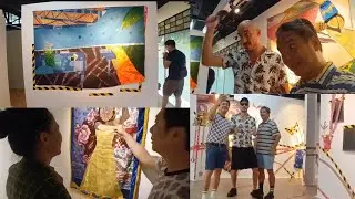 finding gravity art space;  Joaquin Goldstein and Tekla Tamoria
