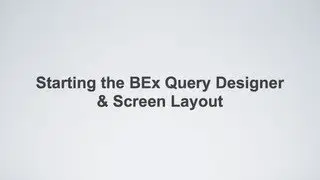 Running Queries In The SAP Bex Analyzer