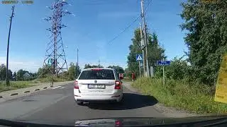 Наглый обгон и моментальная карма ))