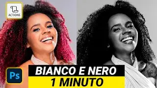 High Contrast BLACK & WHITE Photoshop Action in 1 Minute - Black & White Photoshop