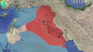 Gulf war in 1 minute using Google Earth