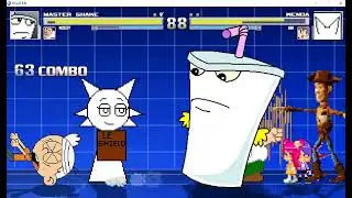 M.U.G.E.N (Master Shake, Woody, Peter Griffin y Goku VS Wenda, Ami, Yumi y Lincoln Loud)