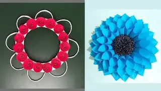 2 Unique Wallmate / Paper Crafts / Paper Flower Wall Hanging / diy