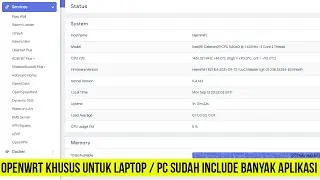 Install OpenWRT x86. Many applications are installed and ready to use (OpenWRT Tutorial)