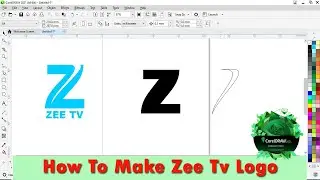 How to make Zee TV logo design in Corel draw 2021 Tutorial - Corel Draw 2021 Tutorial Hindi