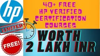 Free HP Online Training Courses | Get Verified Professional Certificate | worth 2 lakh FREE | 