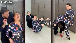 Trying the funniest couples body roll challenge 🤣🙈