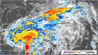 Satellite Loop of Remnants of Fred August 16 to 19, 2021