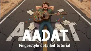 Aadat - Detailed Fingerstyle Tutorial - Atif Aslam