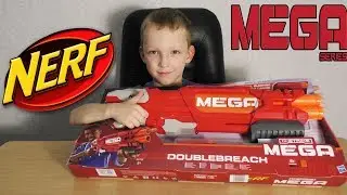 Nerf Mega Распаковка и обзор Бластера Нерф Мега Дабл Брич