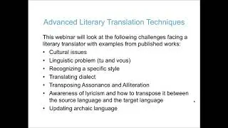 Advanced Literary Translation Techniques