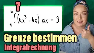 Integral - Grenze bestimmen | Integralwert (=Ergebnis) gegeben