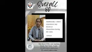 Students' review  @Camsted  congratulates Khushdeepkaur for getting  80 band score in PTE.