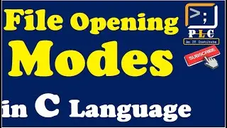 C programming Part 100, File Opening Modes in C language, read(“r”), write(“w”) and append(“a”).