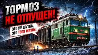 Машинист даже НЕ ВИДИТ, вагон на тормозах! Вагонник. Железная дорога.