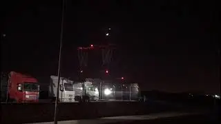 Red Obstruction Light Marking Transmission Tower, Modular Self Contained Solar Powered