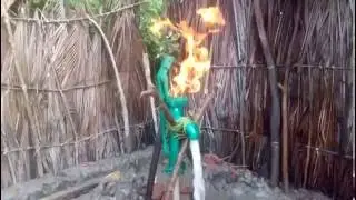 টিউবওয়েলে গ্যাসের কারনে আগুন!!!!!