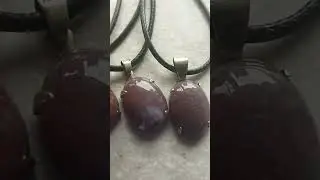 кулон ручной работы с камнями агат.