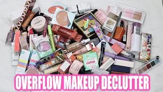 DECLUTTERING 50% OF MY OVER-FLOW MAKEUP : PART 1 | SO MUCH MAKEUP!!!