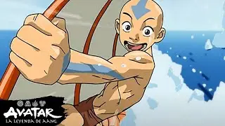 Aang monta el pez gigante koi 🐟 | Escena completa | Avatar: La Leyenda de Aang