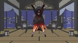 MMD Genshin Wrestling - Hu Tao submits a Fatui