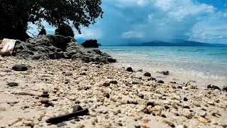 White Sand Beach raw video 4K | Pantai Batu Tinggi Wainuru Ambon Maluku