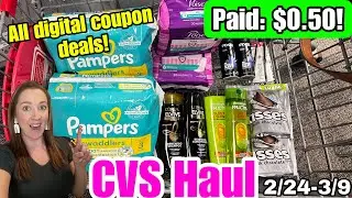 CVS Haul - All digital coupon deals! Grabbed $74 of products & paid $0.50! 2/24-3/9/24