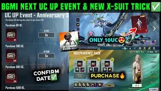 BGMI NEXT UC UP EVENT DATE / BGMI NEW X SUIT CRATE OPENING TRICK / BGMI INDEPENDENCE PACK PURCHASE