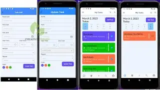Flutter Tasks App [To Do App] using Flutter Firebase CRUD | Task manager ui