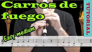Carros de fuego (Chariots of fire) - Tutorial flauta con partitura | Karaoke instrumental