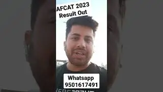 AFCAT 2023 Result Out | Cut off marks Normalisation |